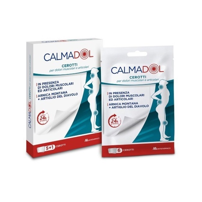 Montefarmaco Calmadol Cerotto Arnica E Artiglio Del Diavolo Per Dolori Articolari E Muscolari 6 Pezzi Montefarmaco Calmadol Cerotto Arnica E Artiglio Del Diavolo Per Dolori Articolari E Muscolari 6 Pezzi