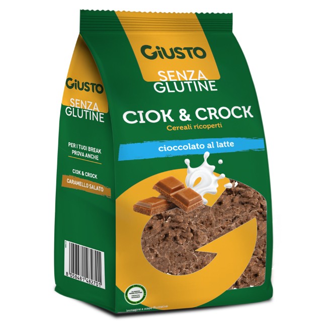 Farmafood Giusto Senza Glutine Ciok&crock Cereali Ricoperti Di Cioccolato Al Latte 125 G