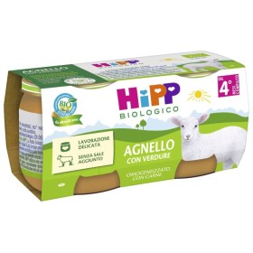Hipp Bio Omogeneizzato Agnello Con Verdure 2 Pezzi Da 80 G