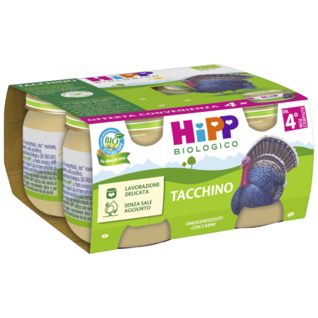 Hipp Bio Omogeneizzato Tacchino 4 Pezzi Da 80 G Hipp Bio Omogeneizzato Tacchino 4 Pezzi Da 80 G