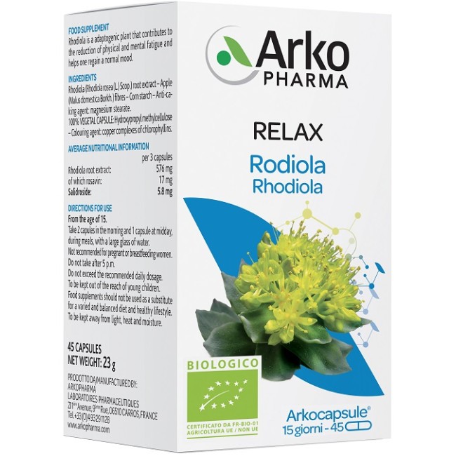 Arkopharma Arkocapsule Rodiola Bio 45 Capsule Arkopharma Arkocapsule Rodiola Bio 45 Capsule