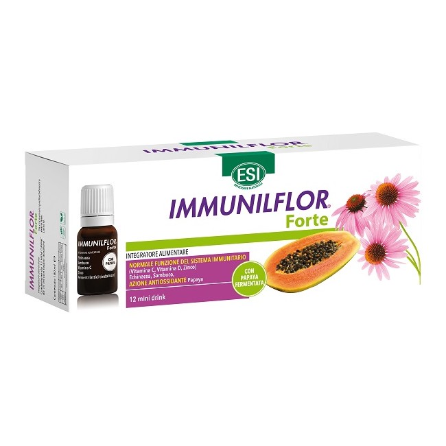 Esi Immunilflor Forte Papaya 12 Flaconcini Mini Drink Esi Immunilflor Forte Papaya 12 Flaconcini Mini Drink
