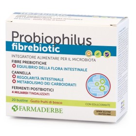 Farmaderbe Robiophilus Fibrebiotic 20 Bustine 5 G