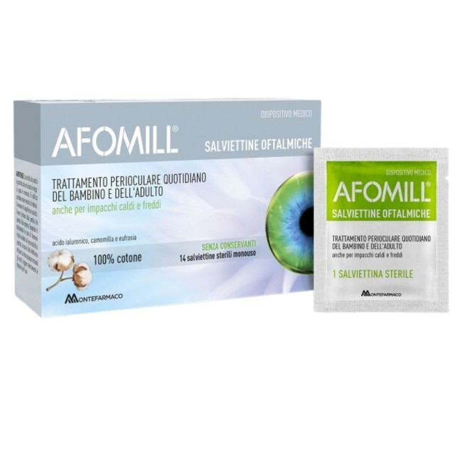 Montefarmaco Afomill Salviettine Oftalmiche 14 Pezzi