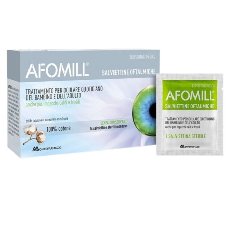 Montefarmaco Afomill Salviettine Oftalmiche 14 Pezzi