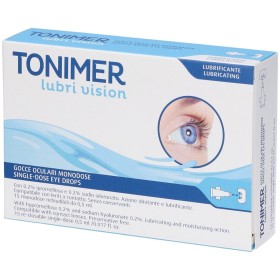 Istituto Ganassini Gocce Oculari Tonimer Lubri Vision 15 Monodose Richiudibili Da 0,5 Ml