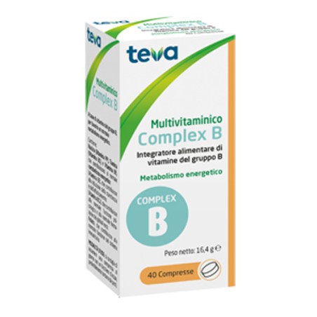 Multivitaminico Complex B Teva 40 Compresse 16,4 G Multivitaminico Complex B Teva 40 Compresse 16,4 G