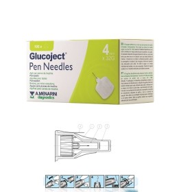 Menarini Ago Per Penna Da Insulina Glucoject Lunghezza 4 Mm Gauge 32 100 Pezzi