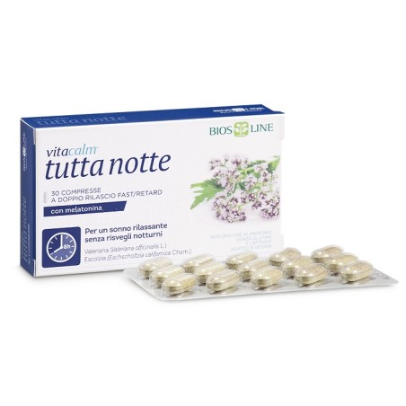 Bios Line Vitacalm Tutta Notte Con Melatonina 60 Compresse Bios Line Vitacalm Tutta Notte Con Melatonina 60 Compresse