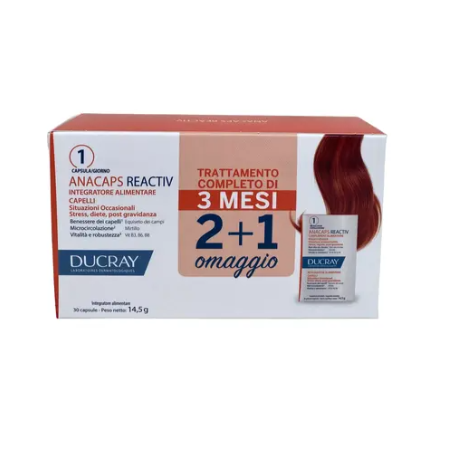 Ducray Anacaps Reactiv Trio 3 Pezzi Da 30 Capsule Ducray Anacaps Reactiv Trio 3 Pezzi Da 30 Capsule