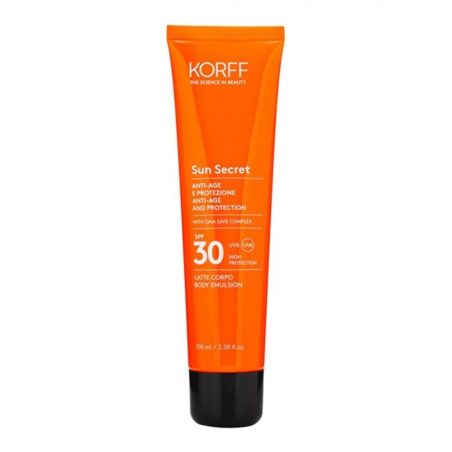 Korff Sun Secret Lozione solare anti age SPF30 100 ml Korff Sun Secret Lozione solare anti age SPF30 100 ml