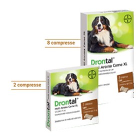 Vetoquinol Drontal Multi Aroma Carne Xl 525/504/175 Mg Compresse Per Cani