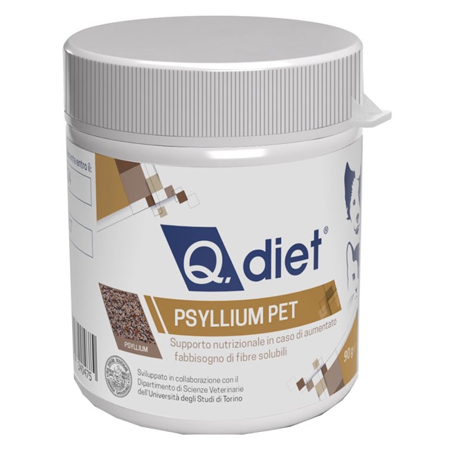 Q Vet Q Diet Psyllium Pet Polvere 90 G