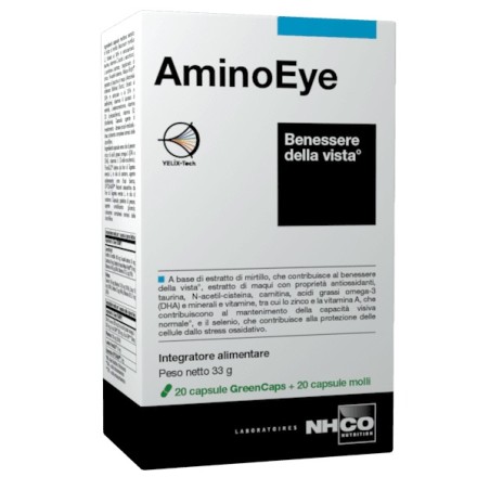 Chiesi Farmaceutici Nhco Aminoeye 20 Capsule Green Caps + 20 Capsule Molli Chiesi Farmaceutici Nhco Aminoeye 20 Capsule Green Caps + 20 Capsule Molli
