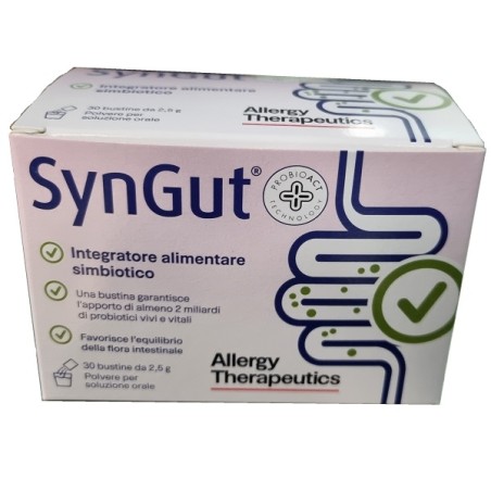 Allergy Therapeutics It. Syngut 30 Bustine Di Liofilizzato Da 2,5 G In Astuccio 75 G Allergy Therapeutics It. Syngut 30 Bustine Di Liofilizzato Da 2,5 G In Astuccio 75 G