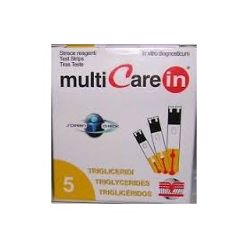 Biochemical System Intern. Test Trigliceridi Multicare In Strisce Con Aspirazione Capiillare 5 Pezzi