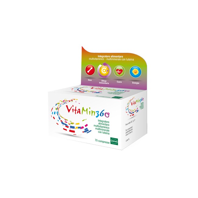 Sofar Vitamin 360 Multivitaminico Multiminerale 70 Compresse Astuccio 93,10 G Sofar Vitamin 360 Multivitaminico Multiminerale 70 Compresse Astuccio 93,10 G
