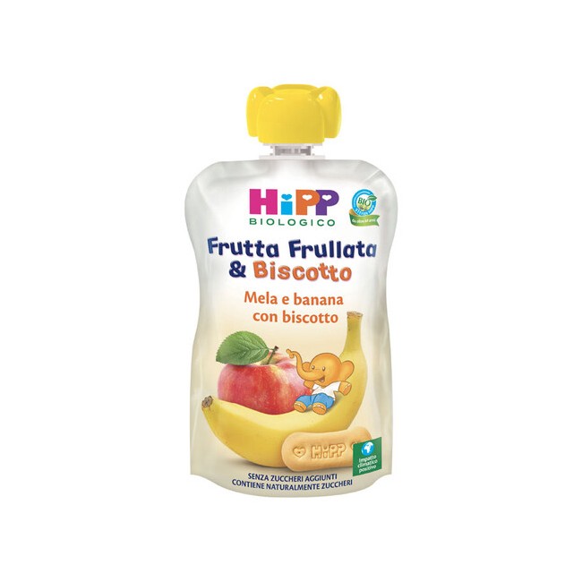 Hipp Bio Frutta Frullata&biscotto Mela Banana Biscotto 90 G
