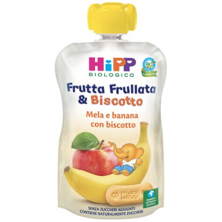 Hipp Bio Frutta Frullata&biscotto Mela Banana Biscotto 90 G