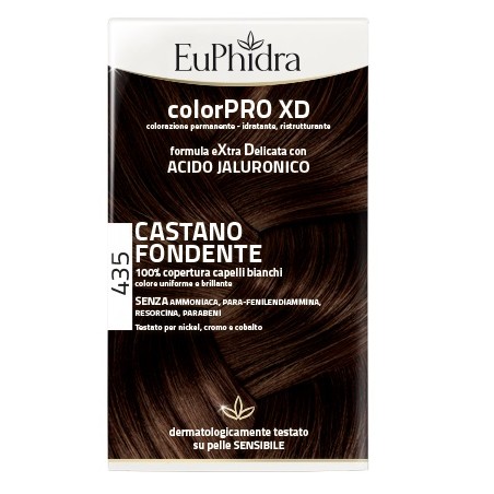 Euphidra Colorpro Xd 435 Castano Fondente Gel Colorante Capelli In Flacone + Attivante + Balsamo + Guanti Euphidra Colorpro Xd 435 Castano Fondente Gel Colorante Capelli In Flacone + Attivante + Balsamo + Guanti