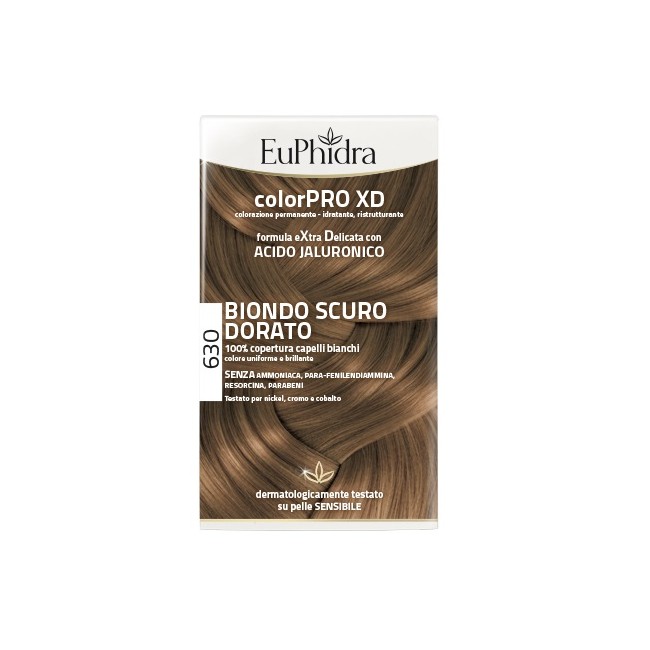 Zeta Farmaceutici Euphidra Colorpro Xd 630 Biondo Scuro Dorato Gel Colorante Capelli In Flacone + Attivante + Balsamo + Guanti
