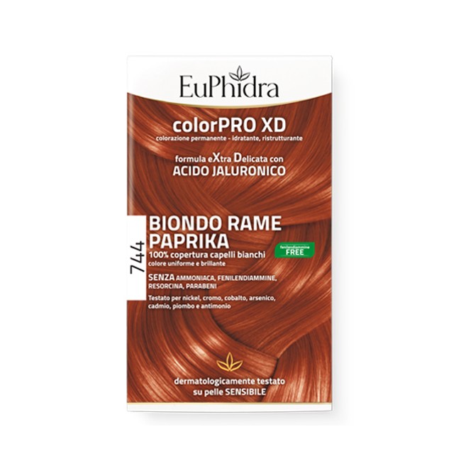 Zeta Farmaceutici Euphidra Colorpro Gel Colorante Capelli Xd 744 Paprika 50 Ml In Flacone + Attivante + Balsamo + Guanti