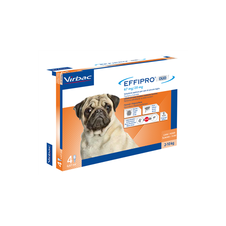 Virbac Effipro Duo 67 Mg/20 Mg Soluzione Spot-on Per Cani Di Piccola Taglia Virbac Effipro Duo 67 Mg/20 Mg Soluzione Spot-on Per Cani Di Piccola Taglia