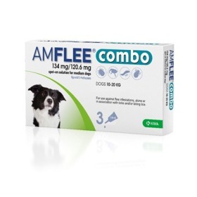Krka Amflee Combo 134 Mg/120,6 Mg Soluzione Spot-on Per Cani Di Taglia Media
