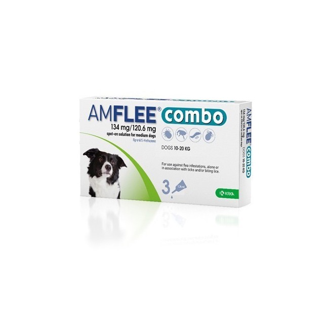 Krka Amflee Combo 134 Mg/120,6 Mg Soluzione Spot-on Per Cani Di Taglia Media Krka Amflee Combo 134 Mg/120,6 Mg Soluzione Spot-on Per Cani Di Taglia Media