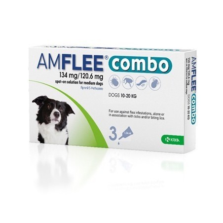 Krka Amflee Combo 134 Mg/120,6 Mg Soluzione Spot-on Per Cani Di Taglia Media Krka Amflee Combo 134 Mg/120,6 Mg Soluzione Spot-on Per Cani Di Taglia Media