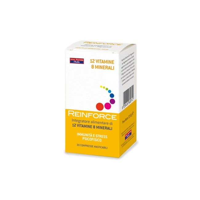 Vital Factors Reinforce 12 Vitamine + 8 Minerali 30 Compresse Masticabili Vital Factors Reinforce 12 Vitamine + 8 Minerali 30 Compresse Masticabili