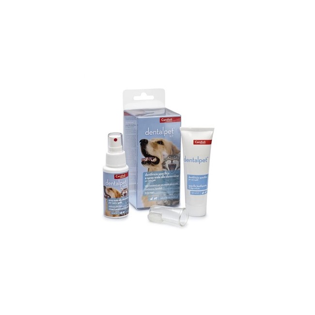 Candioli Dentalpet Kit Dentifricio 50ml+spray Orale 50ml+1 Ditale