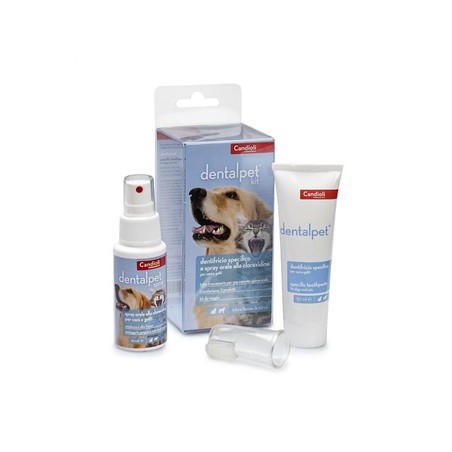Candioli Dentalpet Kit Dentifricio 50ml+spray Orale 50ml+1 Ditale Candioli Dentalpet Kit Dentifricio 50ml+spray Orale 50ml+1 Ditale