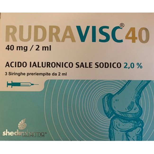 Shedir Pharma Siringa Intra-articolare Rudravisc 40 Hc Acido Ialuronico Sale Sodico 40 Mg 2 Ml 3 Pezzi Shedir Pharma Siringa Intra-articolare Rudravisc 40 Hc Acido Ialuronico Sale Sodico 40 Mg 2 Ml 3 Pezzi