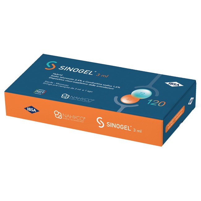 Ibsa Farmaceutici Siringa Intra-articolare Sinogel 2,4% Acido Ialuronico + 1,6% Condroitina Sodica 3ml + 1 Ago