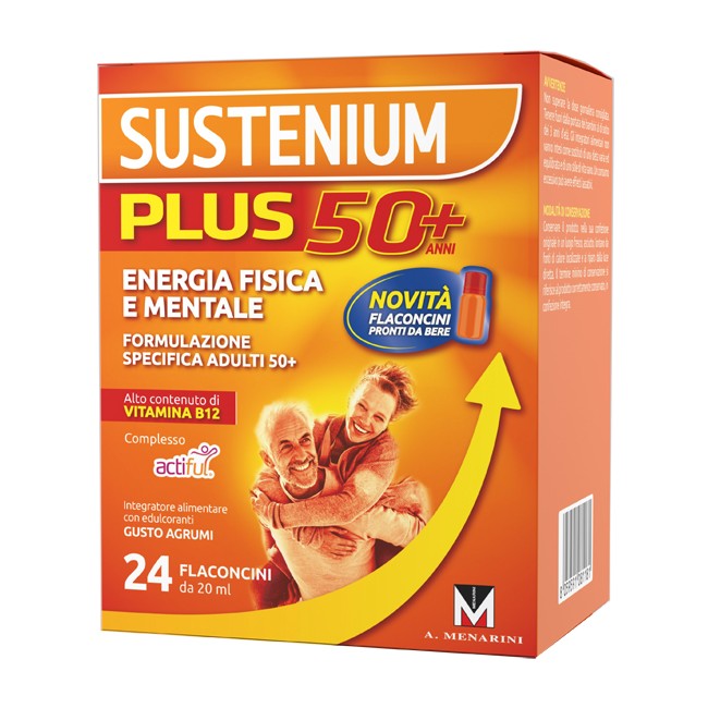 Menarini Sustenium Plus 50+ 24 Flaconcini Menarini Sustenium Plus 50+ 24 Flaconcini