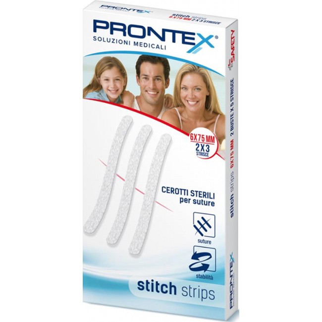 Safety Prontex Stitch Strips 6x75 Mm 6 Pezzi Safety Prontex Stitch Strips 6x75 Mm 6 Pezzi