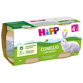 Hipp Omogeneizzato Coniglio Con Patate 2 Pezzi Da 80 G
