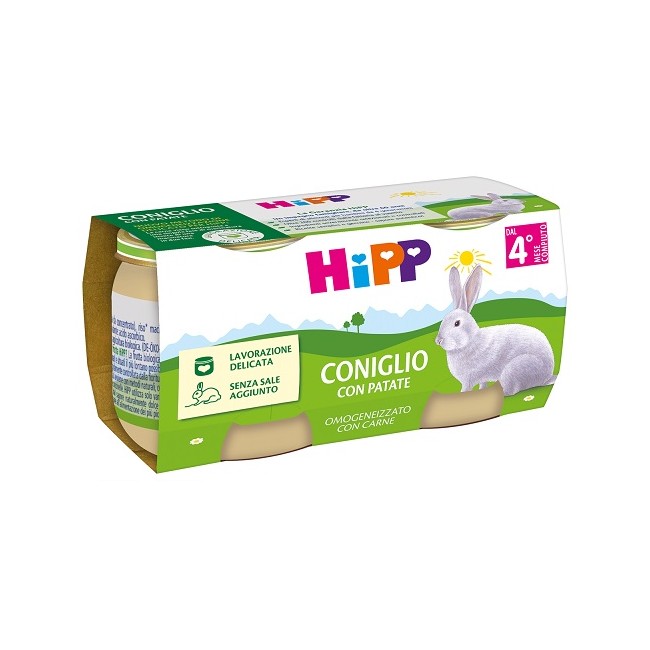 Hipp Omogeneizzato Coniglio Con Patate 2 Pezzi Da 80 G Hipp Omogeneizzato Coniglio Con Patate 2 Pezzi Da 80 G