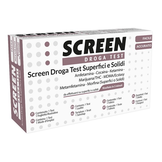 Screen Italia Screen Droga Test 7 Droghe Su Superfici Solidi O Polveri