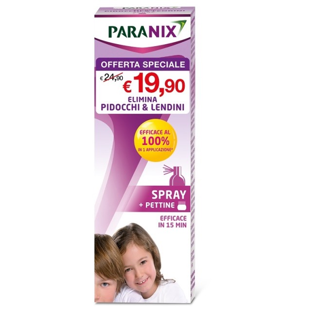 Perrigo Trattamento Spray Pidocchi E Lendini Paranix 100 Ml + Pettine Taglio Prezzo