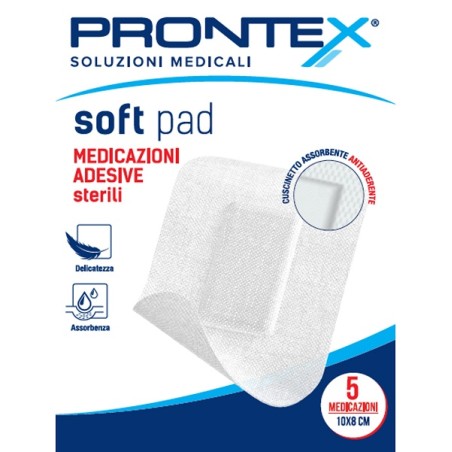 Safety Medicazione Adesiva Sterile Prontex Soft Pad 10x8 Cm 5 Pezzi