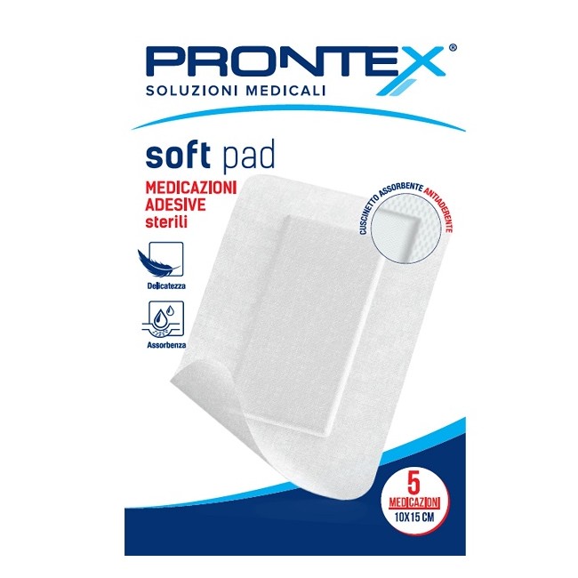 Safety Medicazione Adesiva Sterile Prontex Soft Pad 10x15 Cm 5 Pezzi