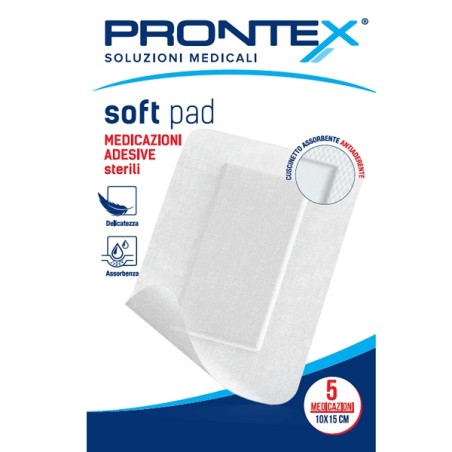Safety Medicazione Adesiva Sterile Prontex Soft Pad 10x15 Cm 5 Pezzi