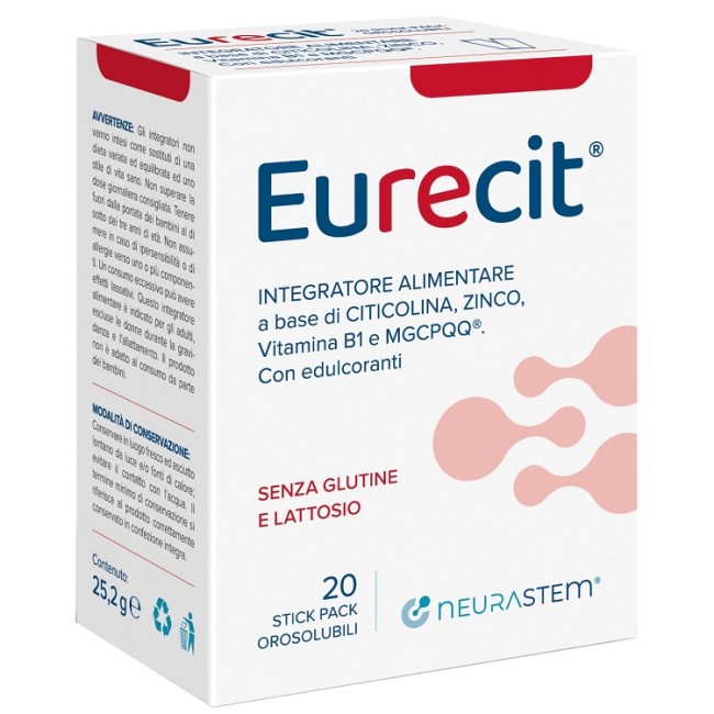 Neurastem Eurecit 20 Stick Pack Orosolubili Da 1,26 G Neurastem Eurecit 20 Stick Pack Orosolubili Da 1,26 G