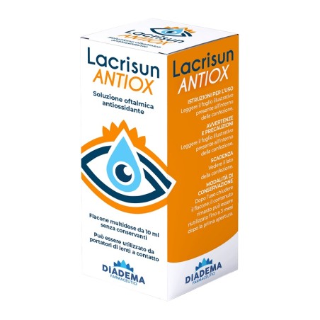 Diadema Farmaceutici Lacrisun Antiox Soluzione Oftalmica Antiossidante Occhi Flacone Multidose 10 Ml Diadema Farmaceutici Lacrisun Antiox Soluzione Oftalmica Antiossidante Occhi Flacone Multidose 10 Ml