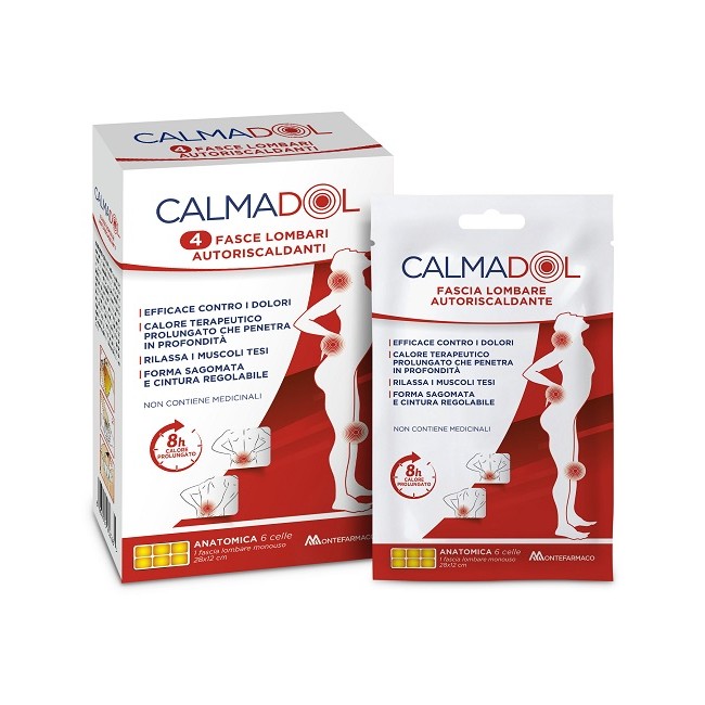 Montefarmaco Fascia Lombare Calmadol 4 Pezzi Montefarmaco Fascia Lombare Calmadol 4 Pezzi