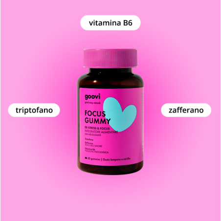The Good Vibes Company Goovi De-stress&focus Focus Gummy 60 Gummies