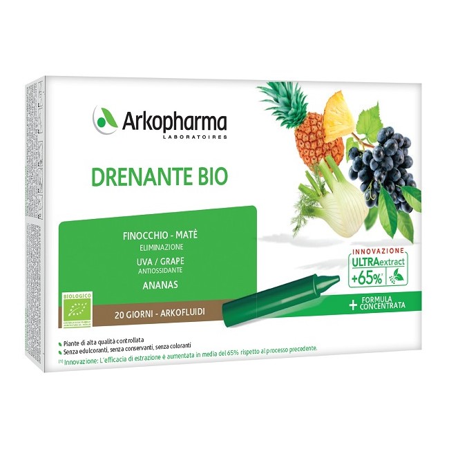 Arkopharma Arkofluidi Drenante Bio 20 Fiale