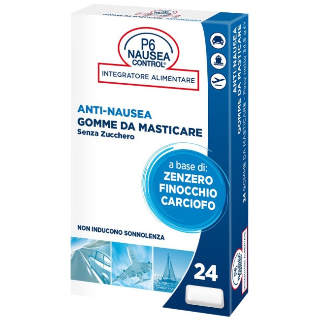 Consulteam P6 Nausea Control 24 Gomme Da Masticare Senza Zucchero Consulteam P6 Nausea Control 24 Gomme Da Masticare Senza Zucchero